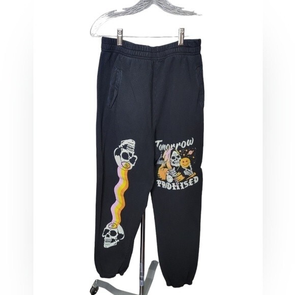 Boss Dog black sweat pants Size M never promised jogger skull punk street wear - Picture 4 of 16